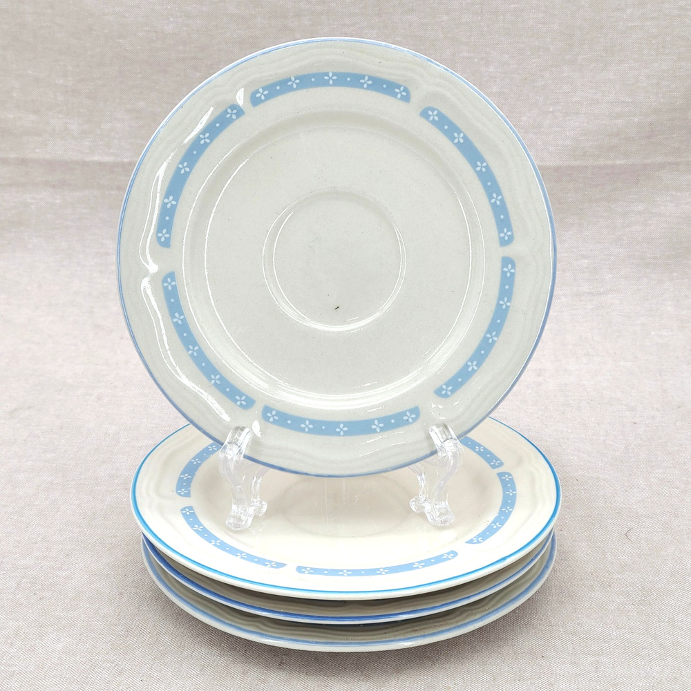 Vintage Tienshaw Stoneware Theodore Country Bear saucer, Set of 4